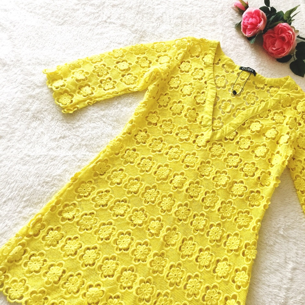 Crocheted coverup dress